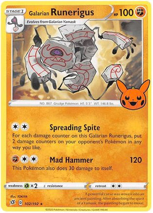 Galarian Runerigus 102- Trick or Trade BOOster Bundle 2023