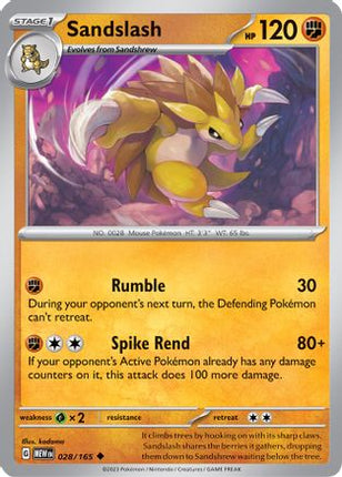 Sandslash - 28/null [SV: Scarlet & Violet 151] Reverse Holofoil