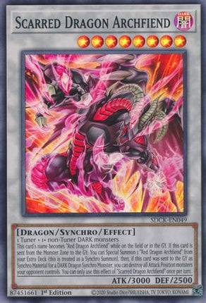 Scarred Dragon Archfiend [SDCK-EN049] Super Rare 1st Edition