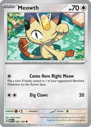 Meowth - 52/null [SV: Scarlet & Violet 151]