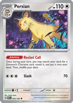 Persian - 53/null [SV: Scarlet & Violet 151]
