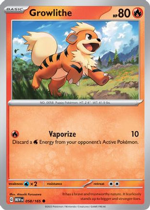 Growlithe - 58/null [SV: Scarlet & Violet 151] Reverse Holofoil