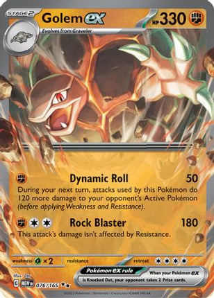 Golem ex - 076/165 [SV: Scarlet & Violet 151] Holofoil
