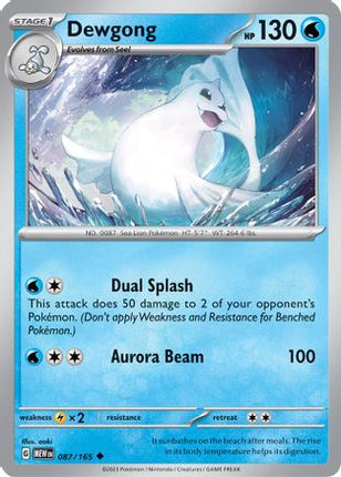 Dewgong - 87/null [SV: Scarlet & Violet 151] Reverse Holofoil