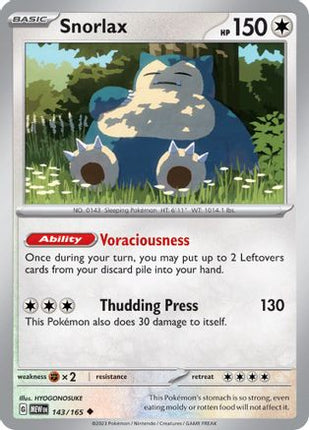 Snorlax (143/165) [Scarlet & Violet: 151]