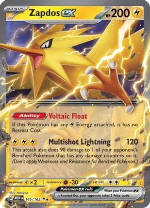 Zapdos ex - 145/165 [SV: Scarlet & Violet 151] Holofoil