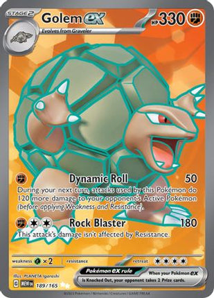 Golem ex - 189/165 [SV: Scarlet & Violet 151] Holofoil