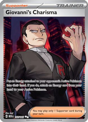 Giovanni's Charisma - 197/165 [SV: Scarlet & Violet 151] Holofoil