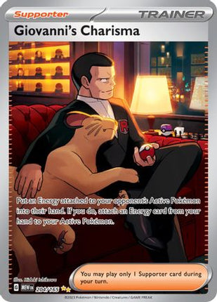 Giovanni's Charisma - 204/165 [SV: Scarlet & Violet 151] Holofoil