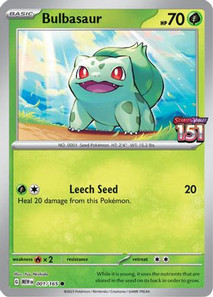 Bulbasaur - 001/165 (Best Buy Exclusive) [Miscellaneous Cards & Products] Reverse Holofoil