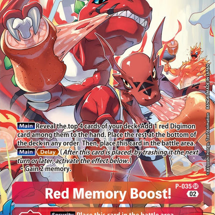 Red Memory Boost! [P-035] (Digimon Adventure Box 2) [Promotional Cards]