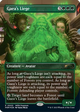 Gaea's Liege (Borderless) [WPN & Gateway Promos] Foil