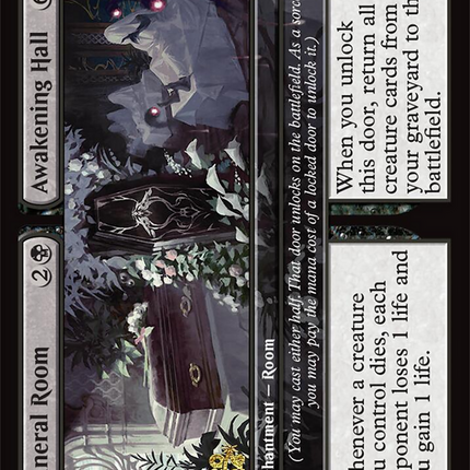 Funeral Room // Awakening Hall [Duskmourn: House of Horror Promos] Prerelease Foil
