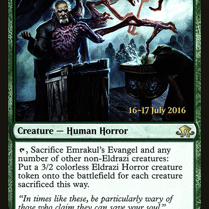 Emrakul's Evangel [Eldritch Moon Promos] Prerelease Foil