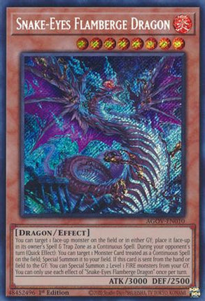 Snake-Eyes Flamberge Dragon (Secret Rare) [AGOV-EN010] 1st Edition