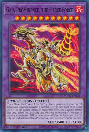 Gaia Prominence, the Fierce Force (Common / Short Print) [AGOV-EN033] 1st Edition