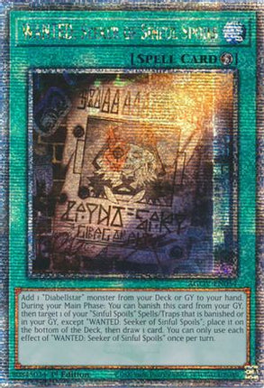 WANTED: Seeker of Sinful Spoils (Quarter Century Secret Rare)  [AGOV-EN054] 1st Edition