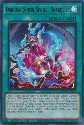Original Sinful Spoils - Snake-Eye (Ultra Rare) [AGOV-EN057] 1st Edition