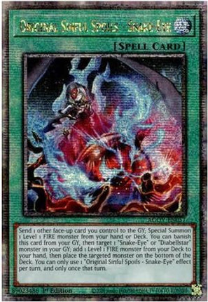 Original Sinful Spoils - Snake-Eye (Quarter Century Secret Rare)  [AGOV-EN057] 1st Edition