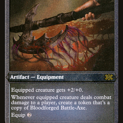 Bloodforged Battle-Axe [Double Masters 2022] Etched Foil