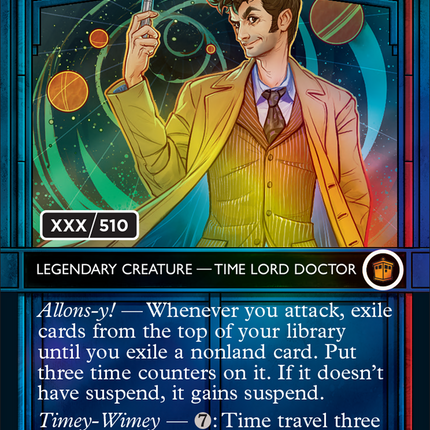 The Tenth Doctor (Showcase) (Borderless) [Doctor Who] Serialized Foil