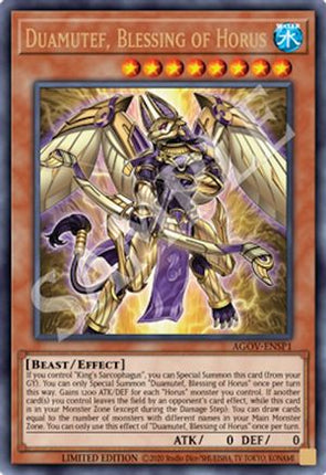 Duamutef, Blessing of Horus (AGOV-ENSP1) (Ultra Rare) [AGOV-ENSP1] Limited