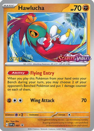 Hawlucha - 007 (Prerelease) [Staff] - 7/null [SV: Scarlet & Violet Promo Cards] Holofoil