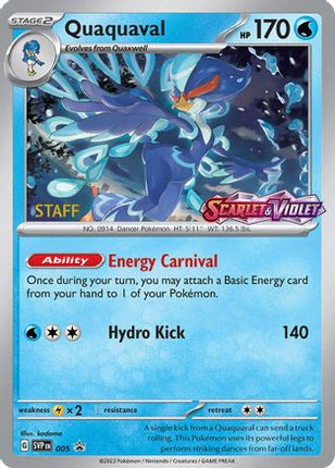 Quaquaval - 005 (Prerelease) [Staff] - 5/null [SV: Scarlet & Violet Promo Cards] Holofoil