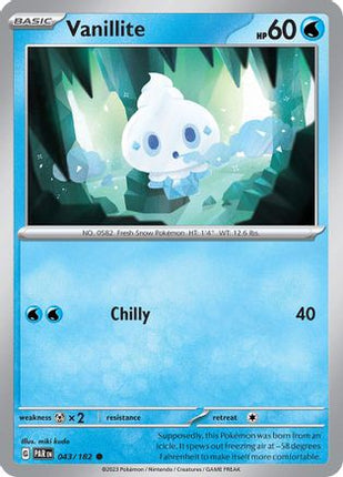 Vanillite - 43/null [SV04: Paradox Rift] Reverse Holofoil