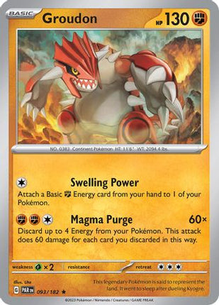 Groudon - 093/182 [SV04: Paradox Rift] Reverse Holofoil