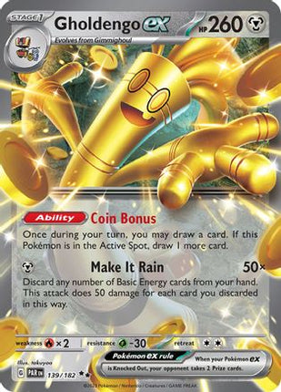 Gholdengo ex - 139/182 [SV04: Paradox Rift] Holofoil