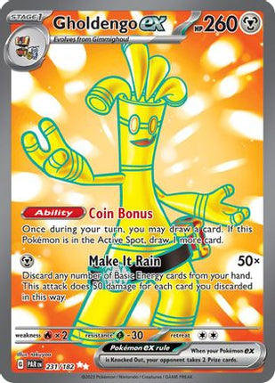 Gholdengo ex - 231/182 [SV04: Paradox Rift] Holofoil