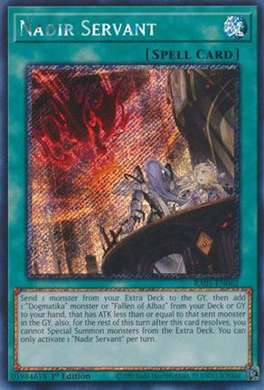 Nadir Servant (Platinum Secret Rare)  [RA01-EN062] 1st Edition