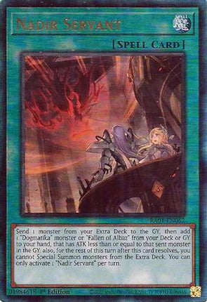 Nadir Servant (PUR) (Prismatic Ultimate Rare) [RA01-EN062] 1st Edition