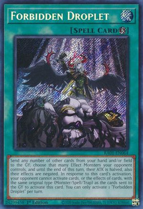 Forbidden Droplet (Secret Rare)  [RA01-EN064] 1st Edition