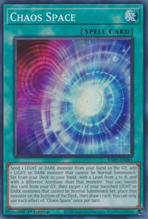 Chaos Space (Super Rare) [RA01-EN065] 1st Edition