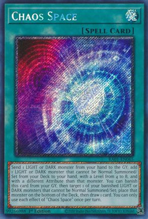 Chaos Space (Platinum Secret Rare)  [RA01-EN065] 1st Edition