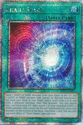 Chaos Space (Quarter Century Secret Rare)  [RA01-EN065] 1st Edition