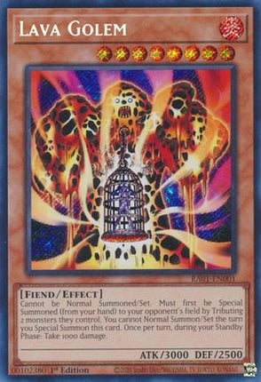 Lava Golem (Secret Rare)  [RA01-EN001] 1st Edition