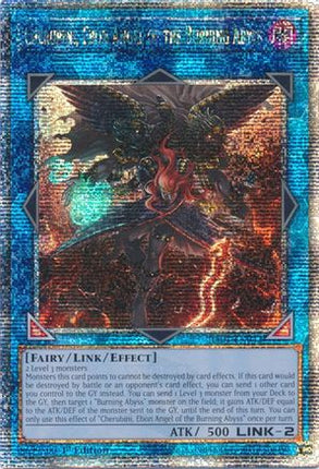 Cherubini, Ebon Angel of the Burning Abyss (Quarter Century Secret Rare)  [RA01-EN042] 1st Edition