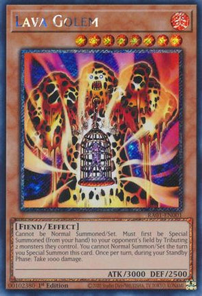 Lava Golem (Platinum Secret Rare)  [RA01-EN001] 1st Edition