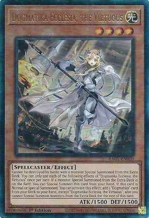 Dogmatika Ecclesia, the Virtuous (PUR) (Prismatic Ultimate Rare) [RA01-EN020] 1st Edition