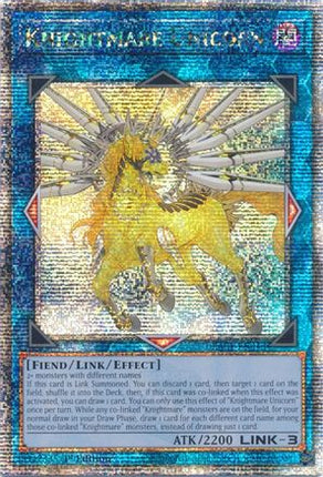 Knightmare Unicorn (Quarter Century Secret Rare)  [RA01-EN043] 1st Edition