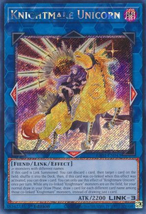 Knightmare Unicorn (Alternate Art) (Platinum Secret Rare)  [RA01-EN043] 1st Edition