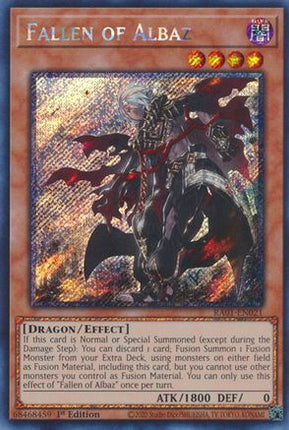 Fallen of Albaz (Platinum Secret Rare)  [RA01-EN021] 1st Edition