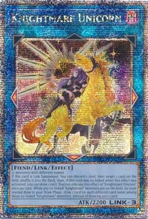 Knightmare Unicorn (Alternate Art) (Quarter Century Secret Rare)  [RA01-EN043] 1st Edition