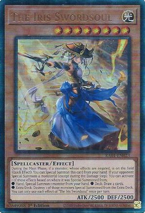 The Iris Swordsoul (PUR) (Prismatic Ultimate Rare) [RA01-EN023] 1st Edition