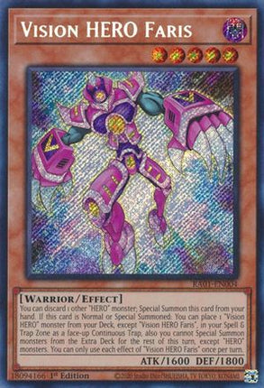Vision HERO Faris (Secret Rare)  [RA01-EN004] 1st Edition