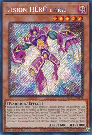 Vision HERO Faris (Platinum Secret Rare)  [RA01-EN004] 1st Edition