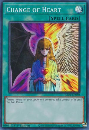 Change of Heart (Super Rare) [RA01-EN050] 1st Edition